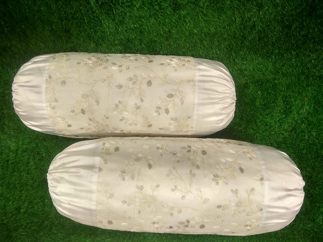 Tissue Embroidered of Bolster Covers by Homiekart