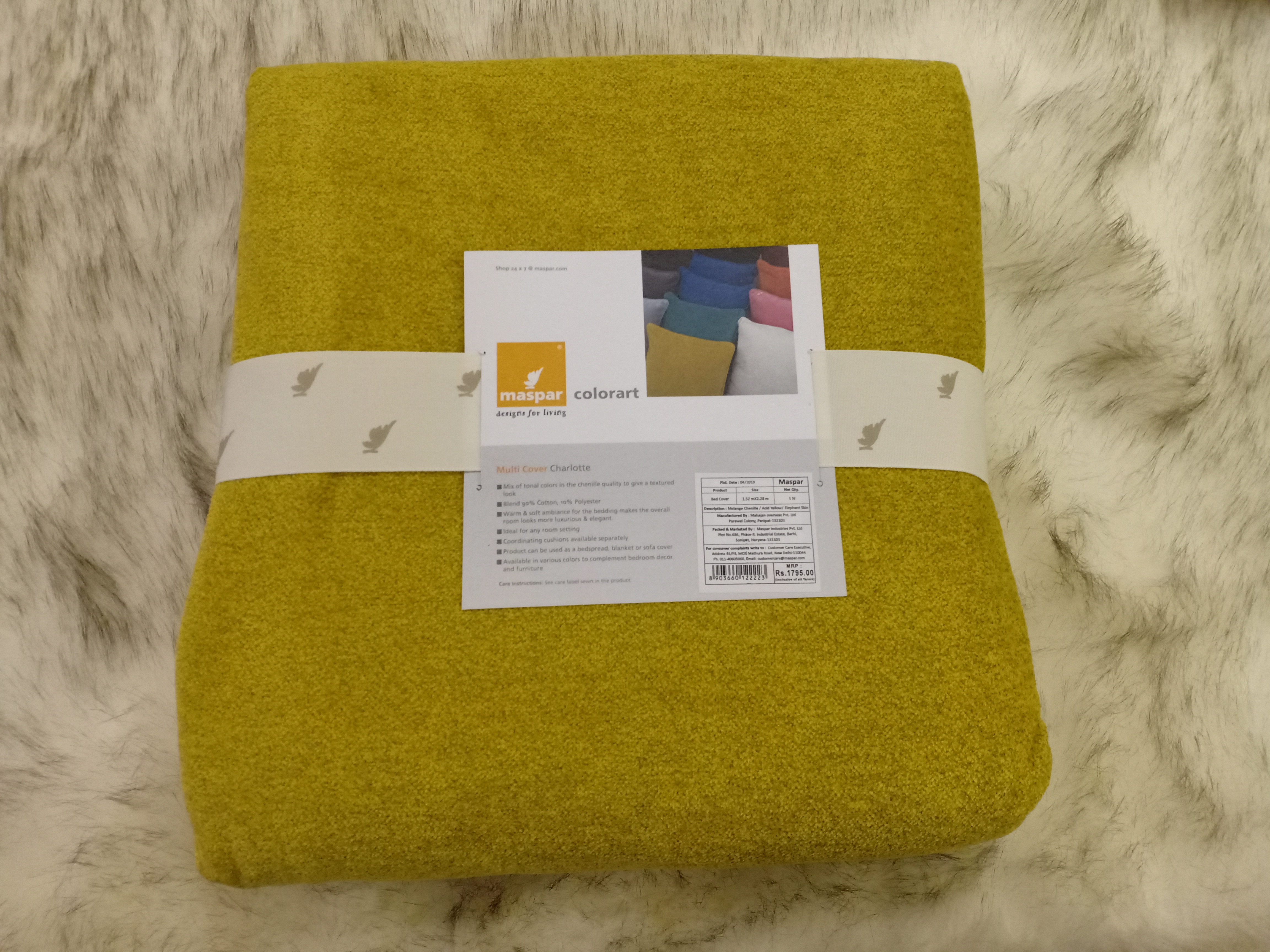 COLORART Solid Bedcover By MASPAR