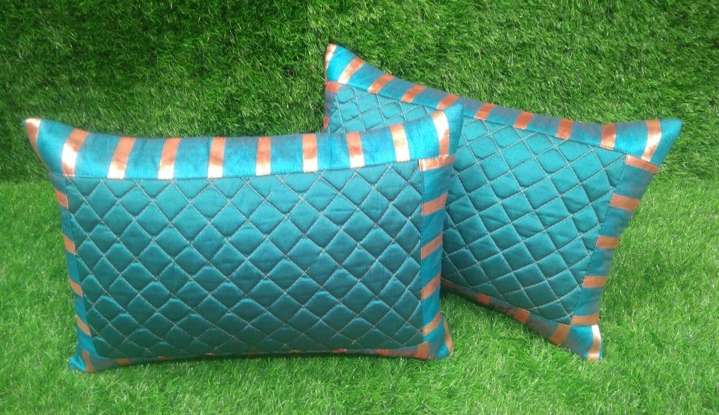 Silk Quilted Pair of Sham Pillow Covers by HOMIEKART