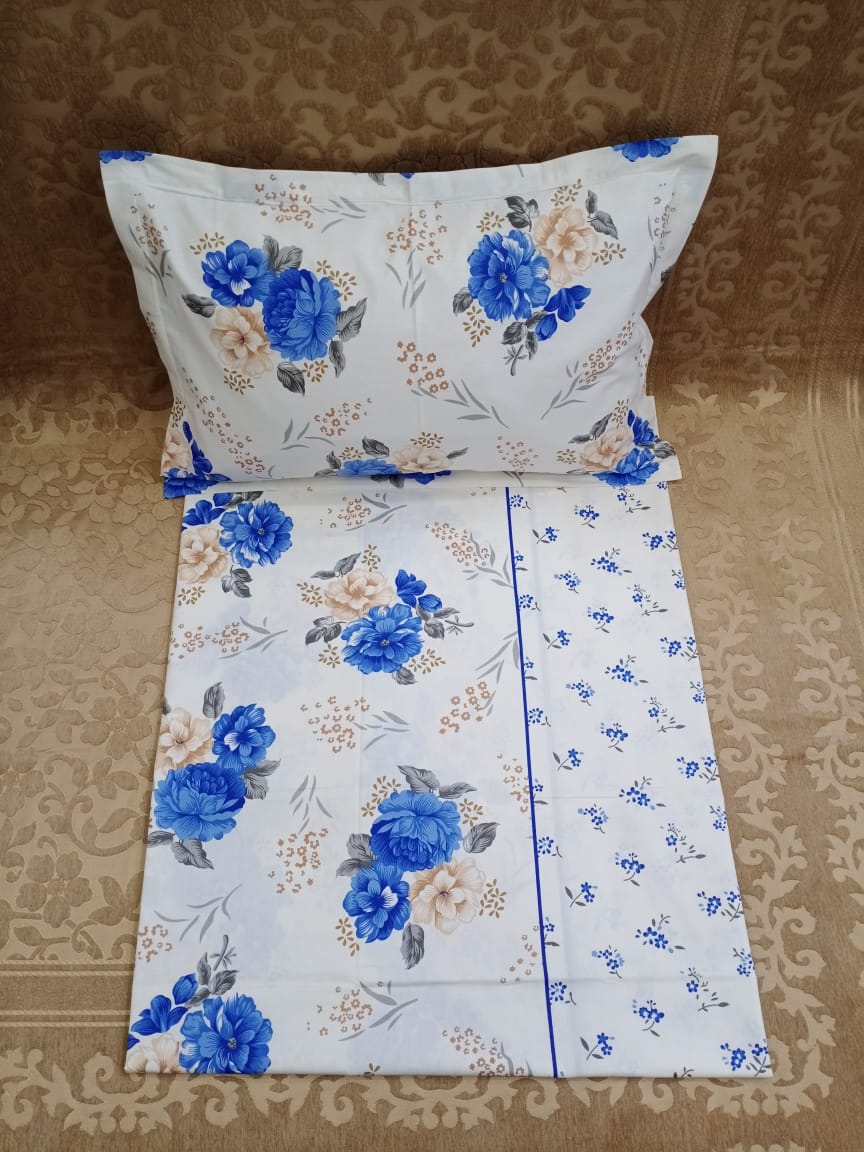 100% Cotton  Printed Double Bedsheet With 2 Pillow Cover  By Homiekart