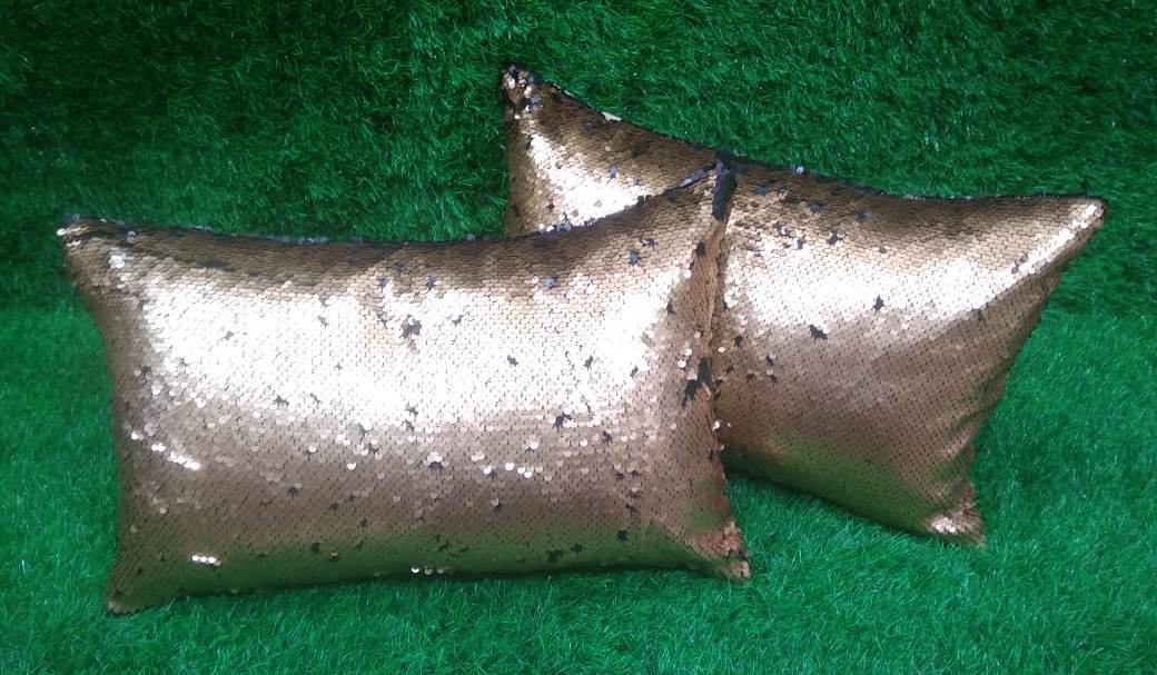 Sequin Work Pair of Sham Pillow Covers by HOMIEKART