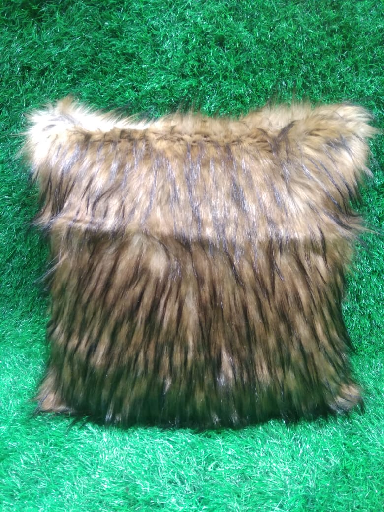 Beautiful Faux Fur Animal Printed Cushion Cover