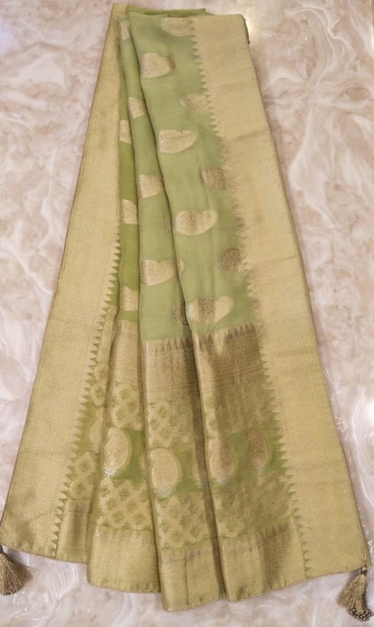 Mysore Silk Banarsi weave Saree