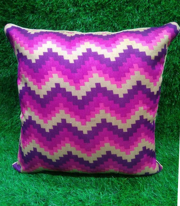Cotton Printed Quilted Cushion Cover Set by HOMIEKART.
