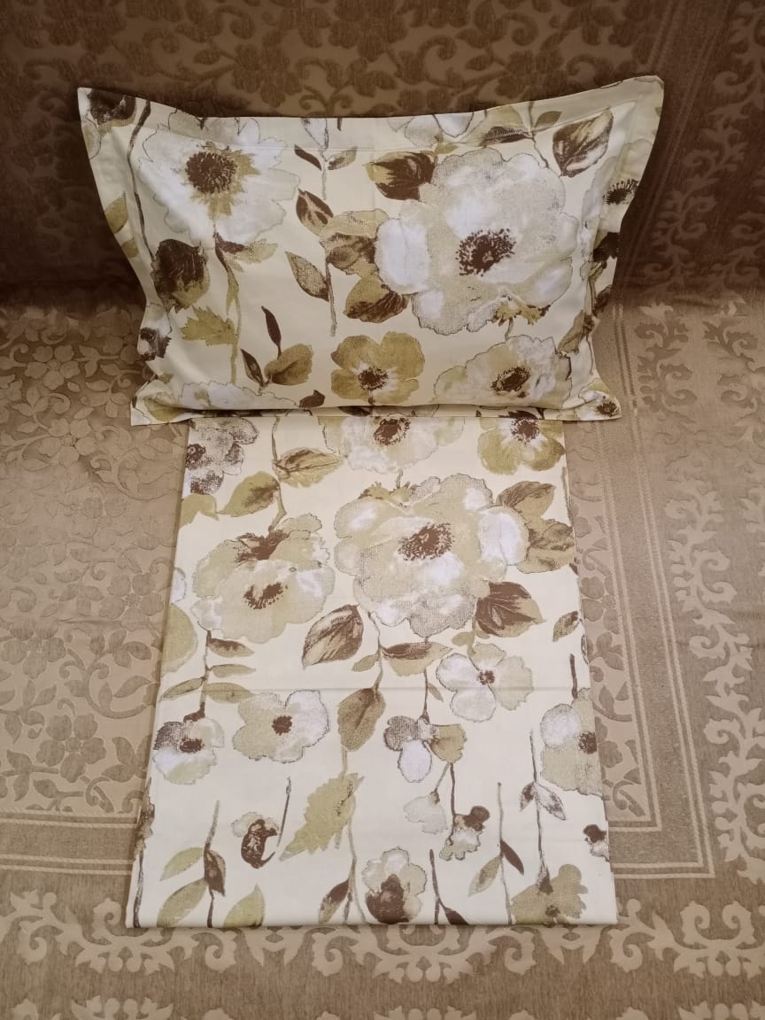 100% Cotton  Printed Double Bedsheet With 2 Pillow Cover  By Homiekart