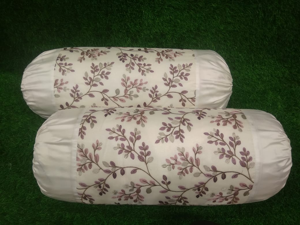 Tissue Embroidered of Bolster Covers by Homiekart