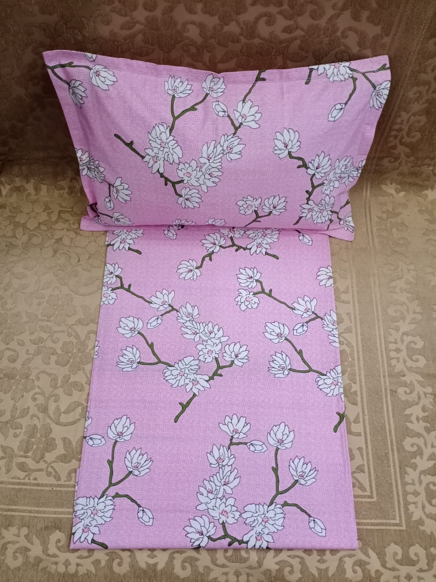 100% Cotton  Printed Double Bedsheet With 2 Pillow Cover  By Homiekart