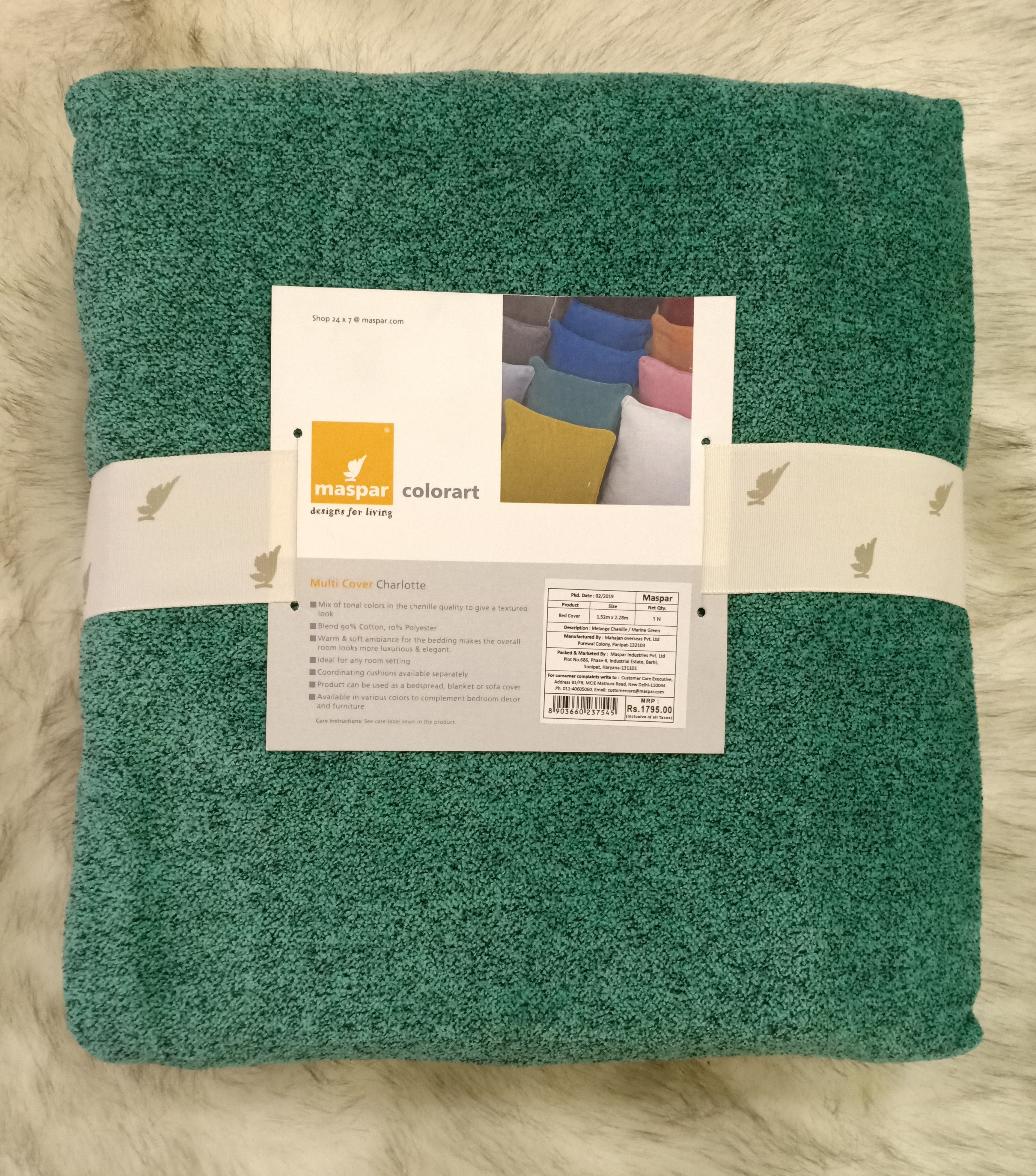 COLORART SOLID BEDCOVER BY MASPAR