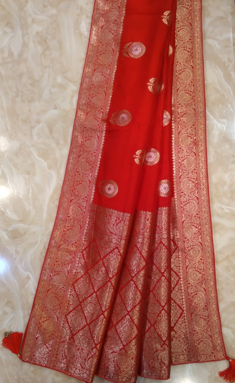 Mysore Silk Banarsi weave Saree