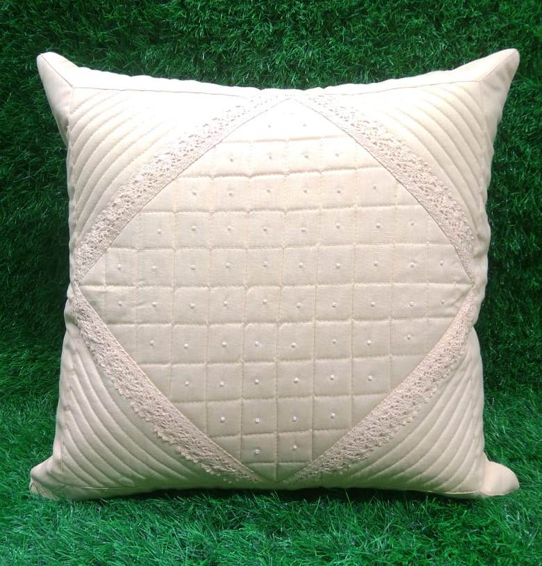 Cotton Quilted Cushion Cover Set by HOMIEKART.