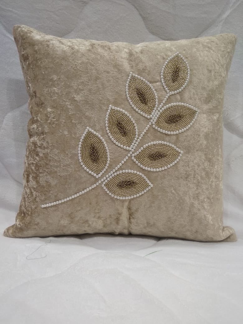 Beads Embroidered Cushion Covers by HOMIEKART.