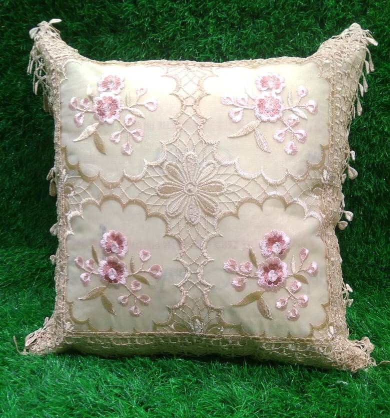 Tissue Embroidered Cushion Cover Set by HOMIEKART.