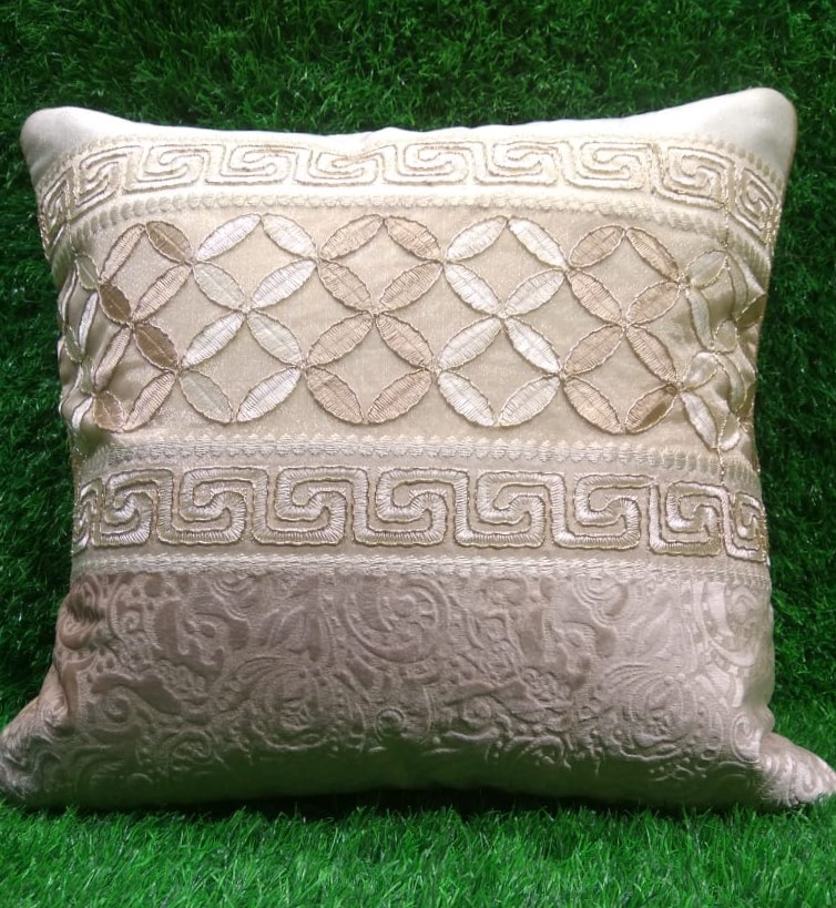 Designer Velvet Emboss with Tissue Embroidered Cushion Covers by HOMIEKART.