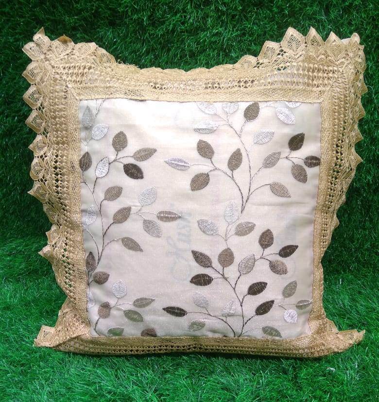 Tissue Embroidered Cushion Cover Set by HOMIEKART.