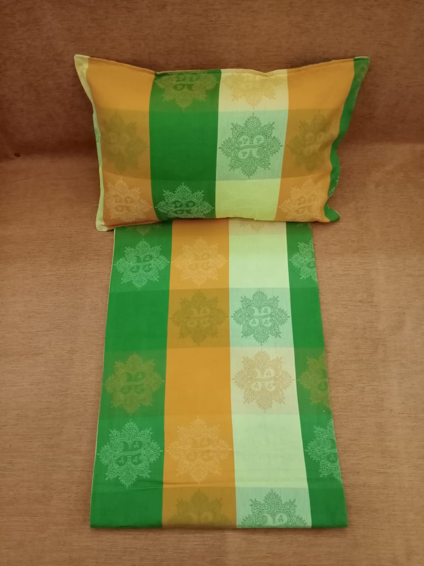 Handloom Cotton Allover Woven Double Bedcover BY HOMIEKART