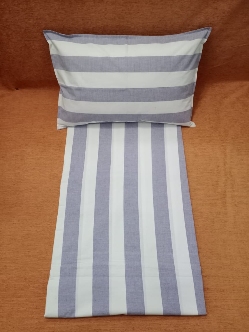 Handloom Cotton Striped Double Bedcover BY HOMIEKART