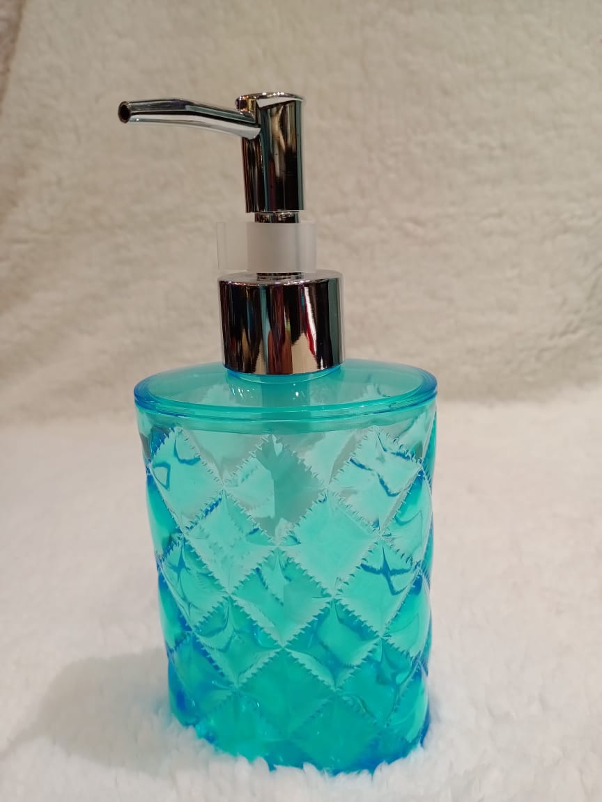 Aqua Acrylic Emboss Look Soap Dispenser by FREELANCE