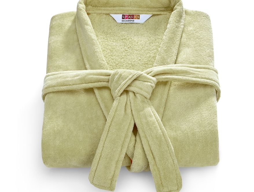 Exotica Solid Free Size Unisex Bathrobe