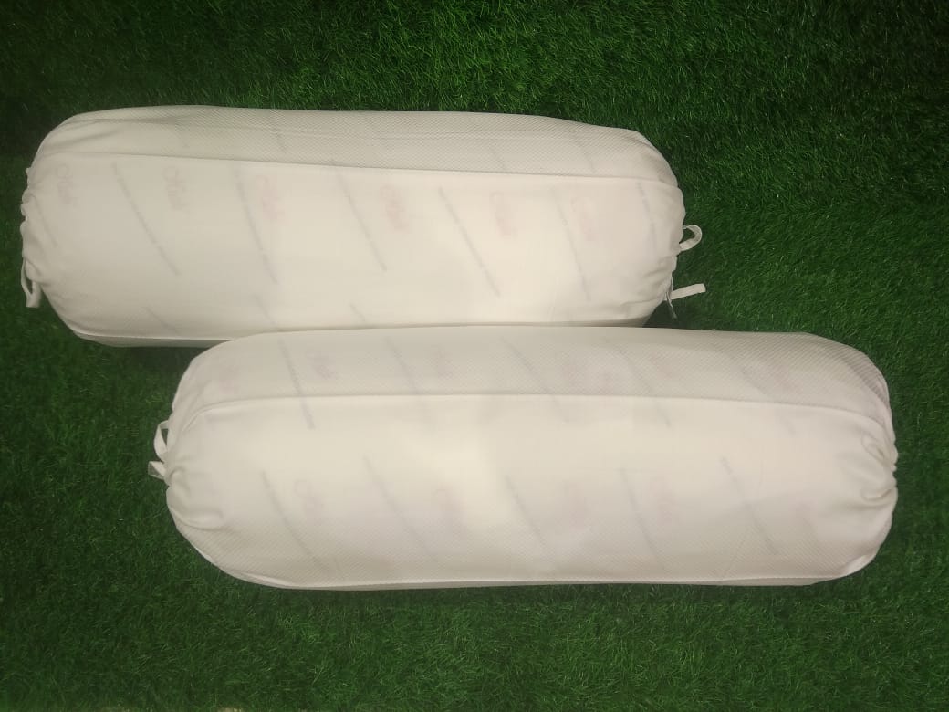 Cotton Self Pattern Pair of Bolster Covers by HOMIEKART