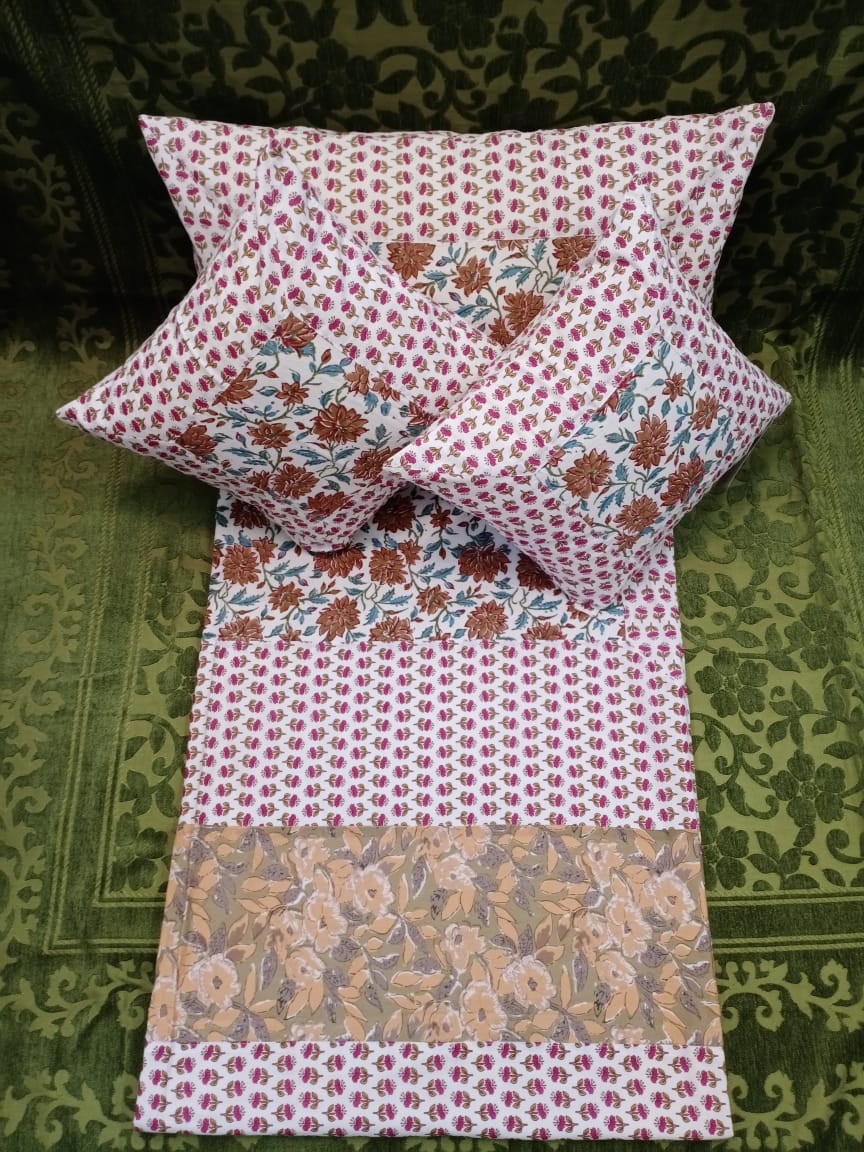 SHUBHAM PATCH  5PCS DOUBLE BEDCOVER SET BY HOMIEKART