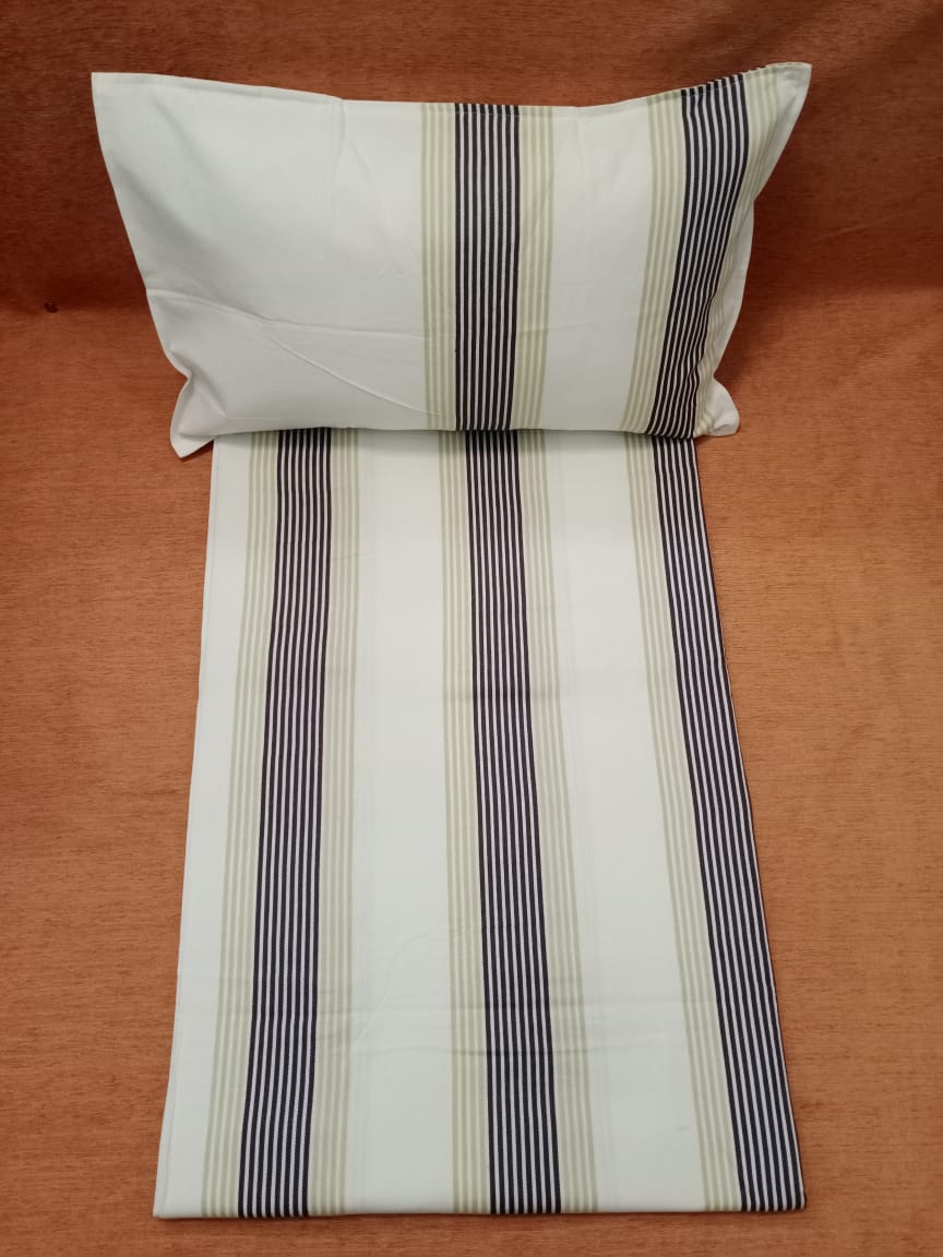 Handloom Cotton Striped Double Bedcover BY HOMIEKART