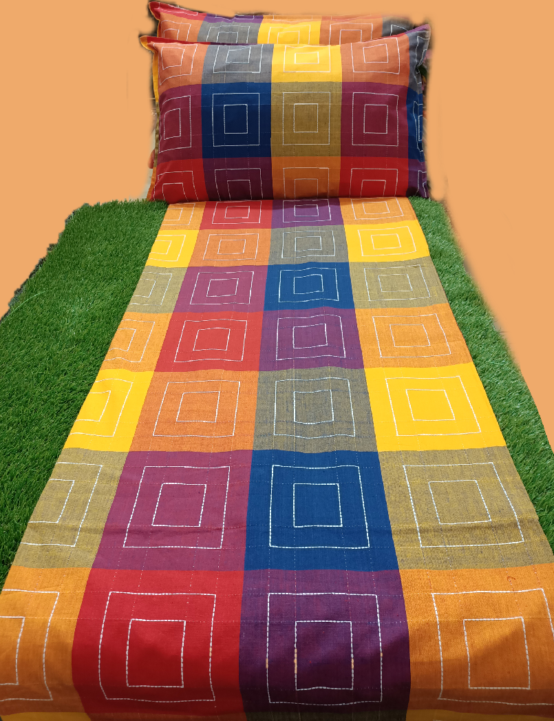 MIX DESIGN 2/40 DOUBLE BEDCOVER BY HOMIEKART