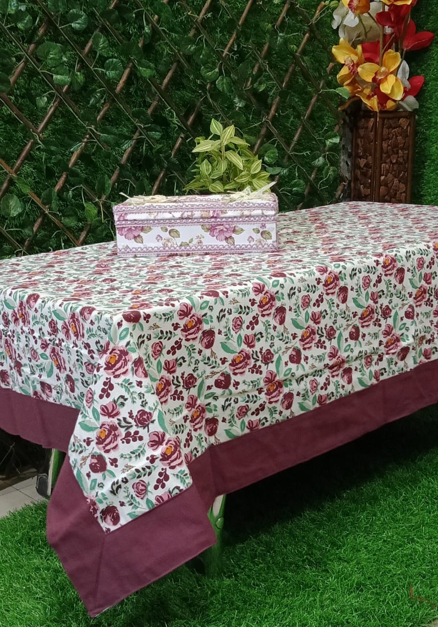 Beautiful Floral Printed Center Table Cover by Homiekart