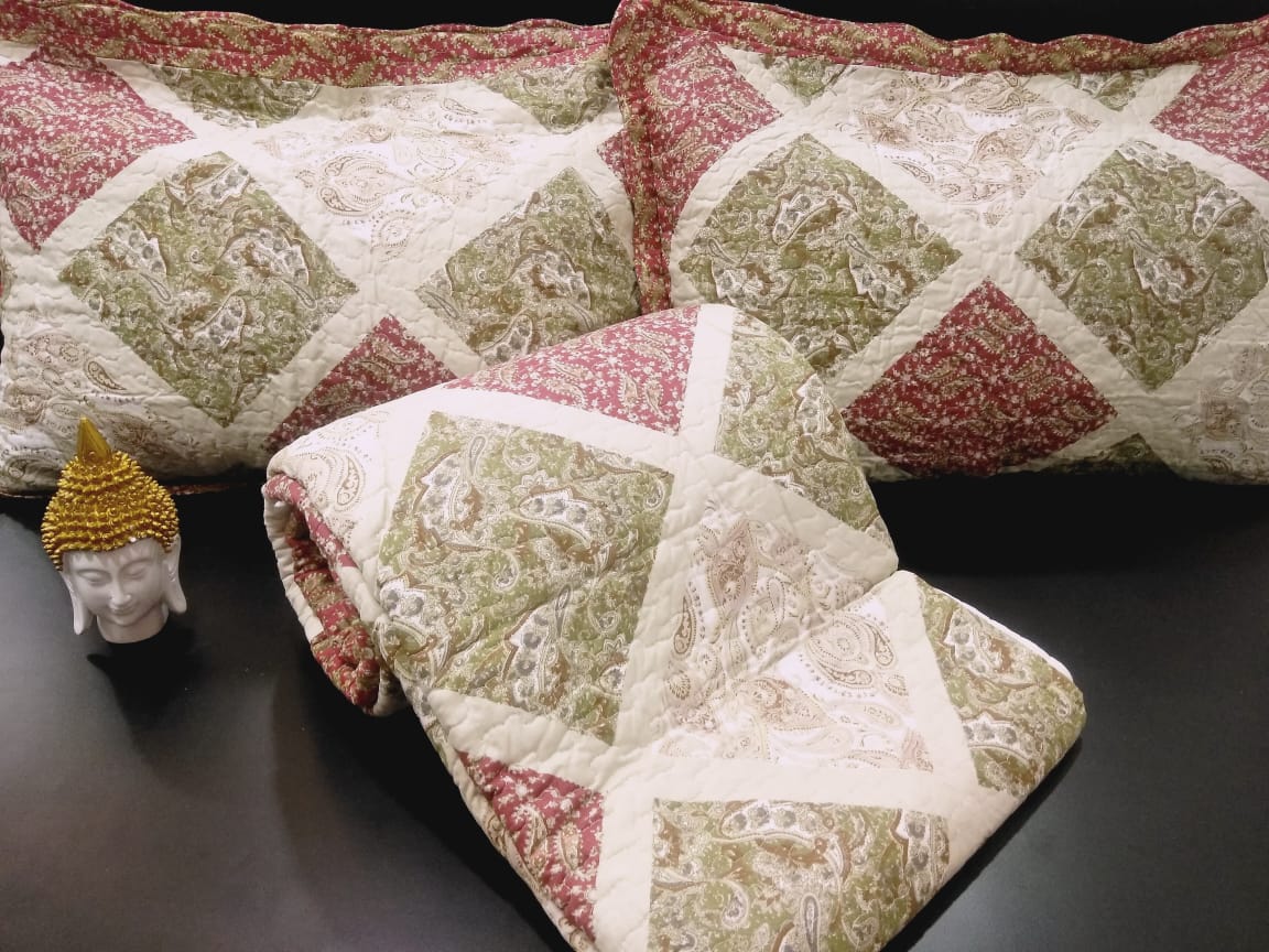 Beautiful Ultrasonic Stitched Bedcover Set  by HOMIEKART