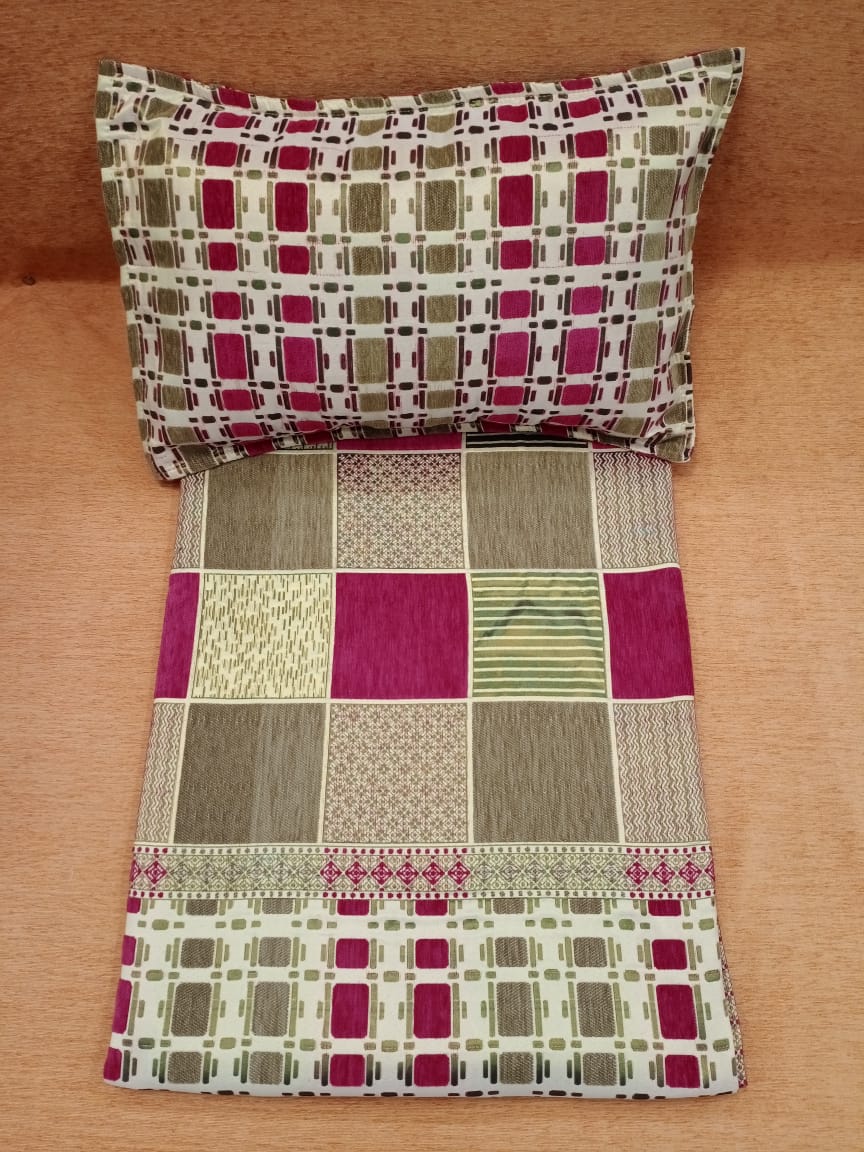 Handloom Checkered Woven Double Bedcover BY HOMIEKART