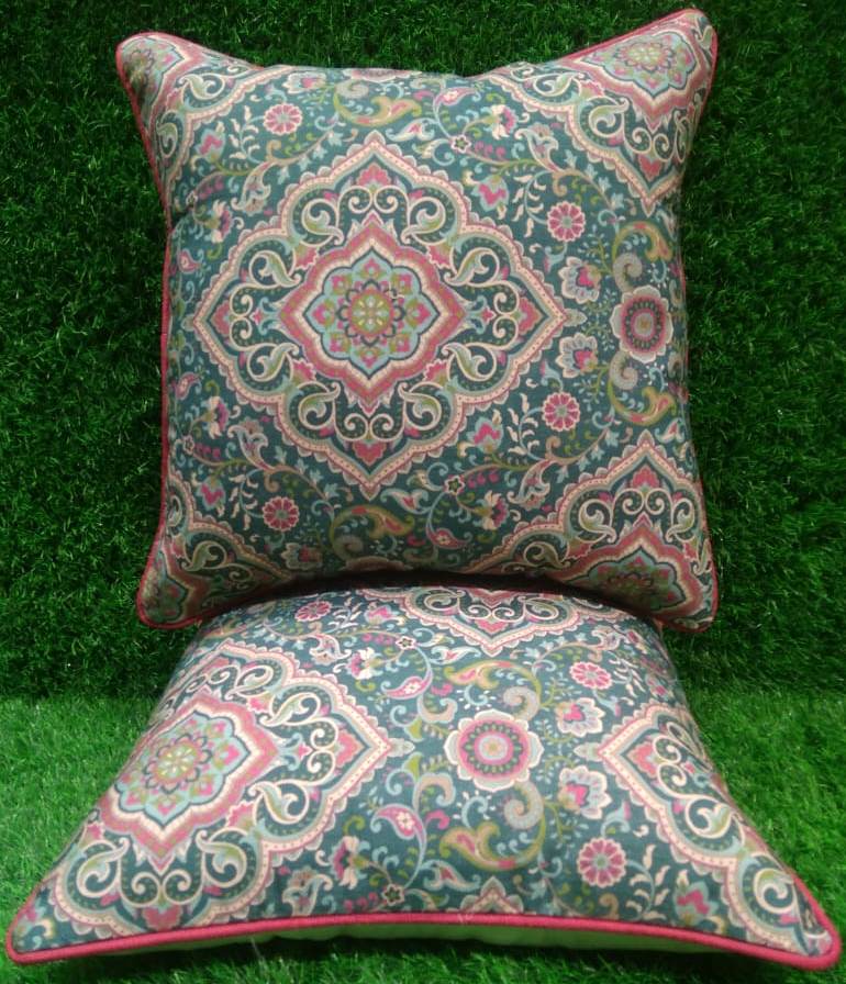 Linen Cotton Printed Cushion Covers by HOMIEKART.
