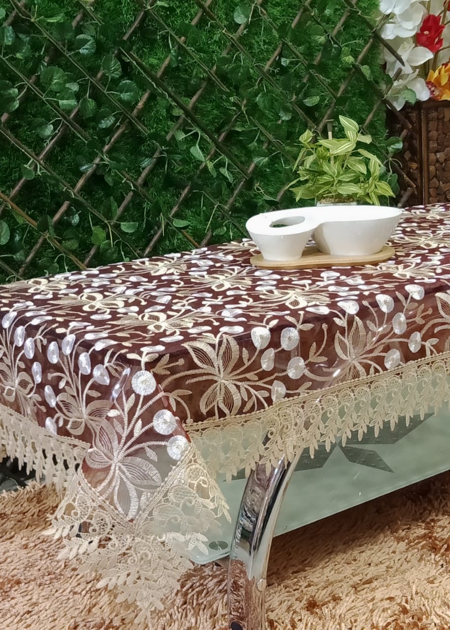 Beautiful Tissue Embroidered Center Table Covers by Homiekart