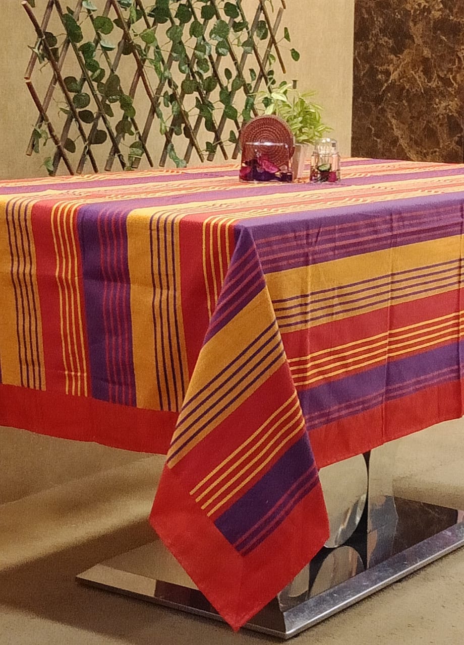 Beautiful Striped Printed Table Cover by Homiekart