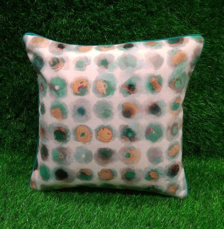 Cotton Polka Printed Cushion Cover Set by HOMIEKART.