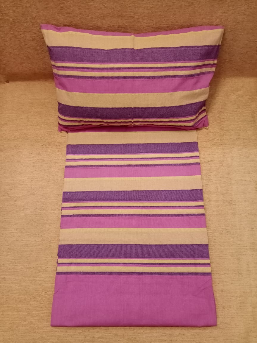 Handloom Cotton Striped Double Bedcover BY HOMIEKART