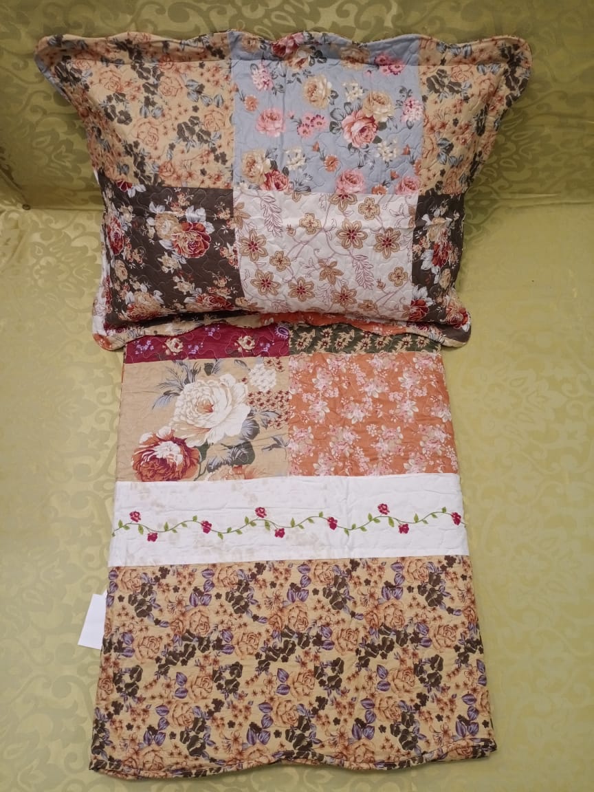 Handloom Printed Quilted Bedcover by Homiekart