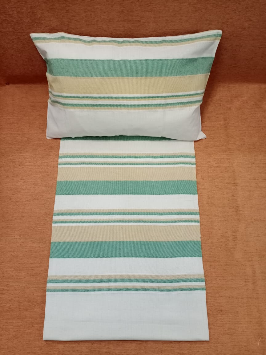Handloom Cotton Striped Double Bedcover by HOMIEKART