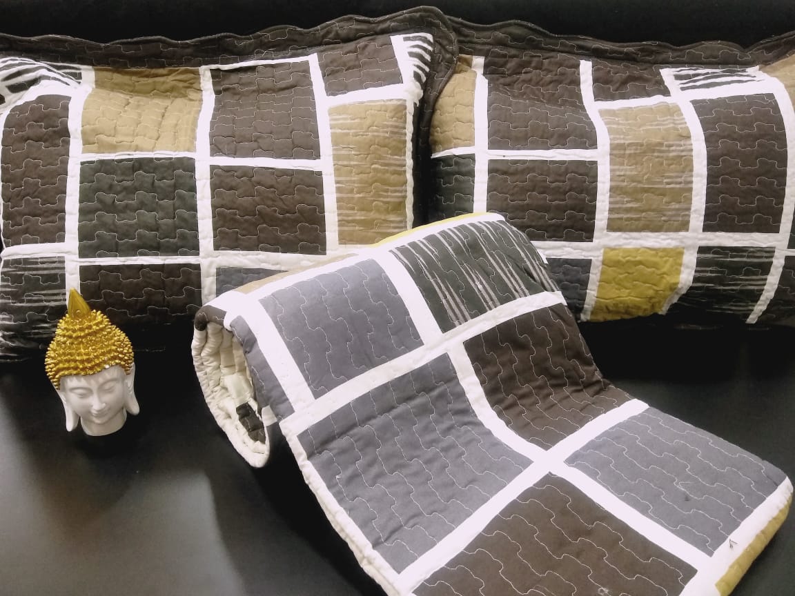 Beautiful Ultrasonic Stitched Bedcover Set  by HOMIEKART