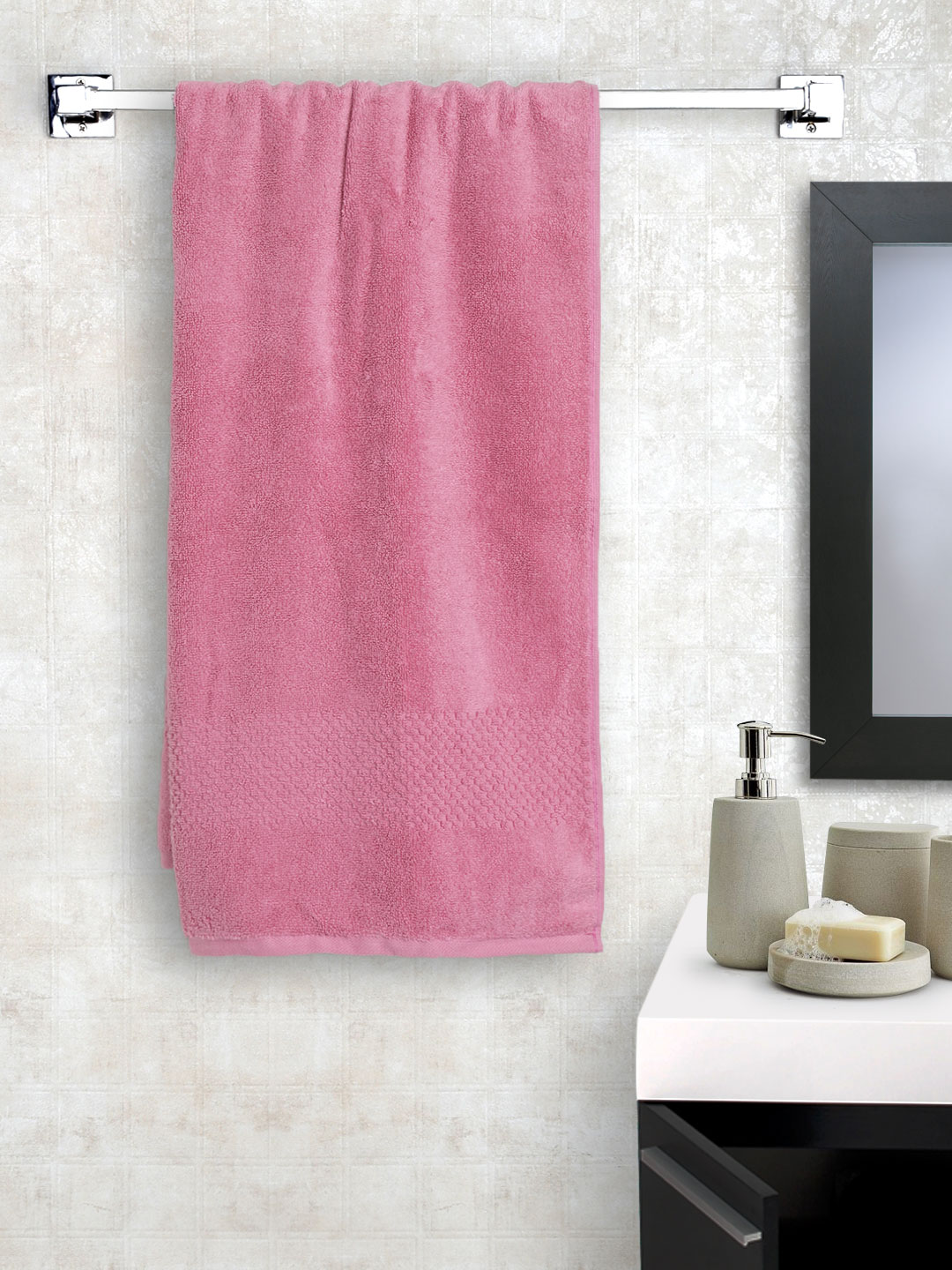 SWIFT DRY Pink Medium Bath Towel By SPACES
