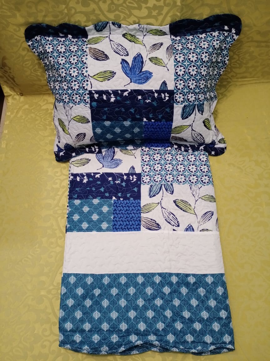 Handloom Printed Quilted Bedcover by Homiekart
