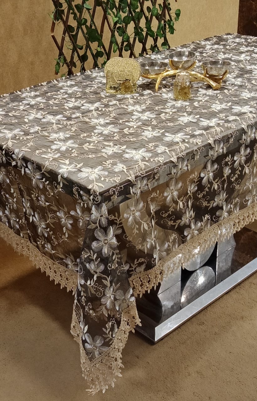 Beautiful Tissue Embroidered Table Covers by Homiekart