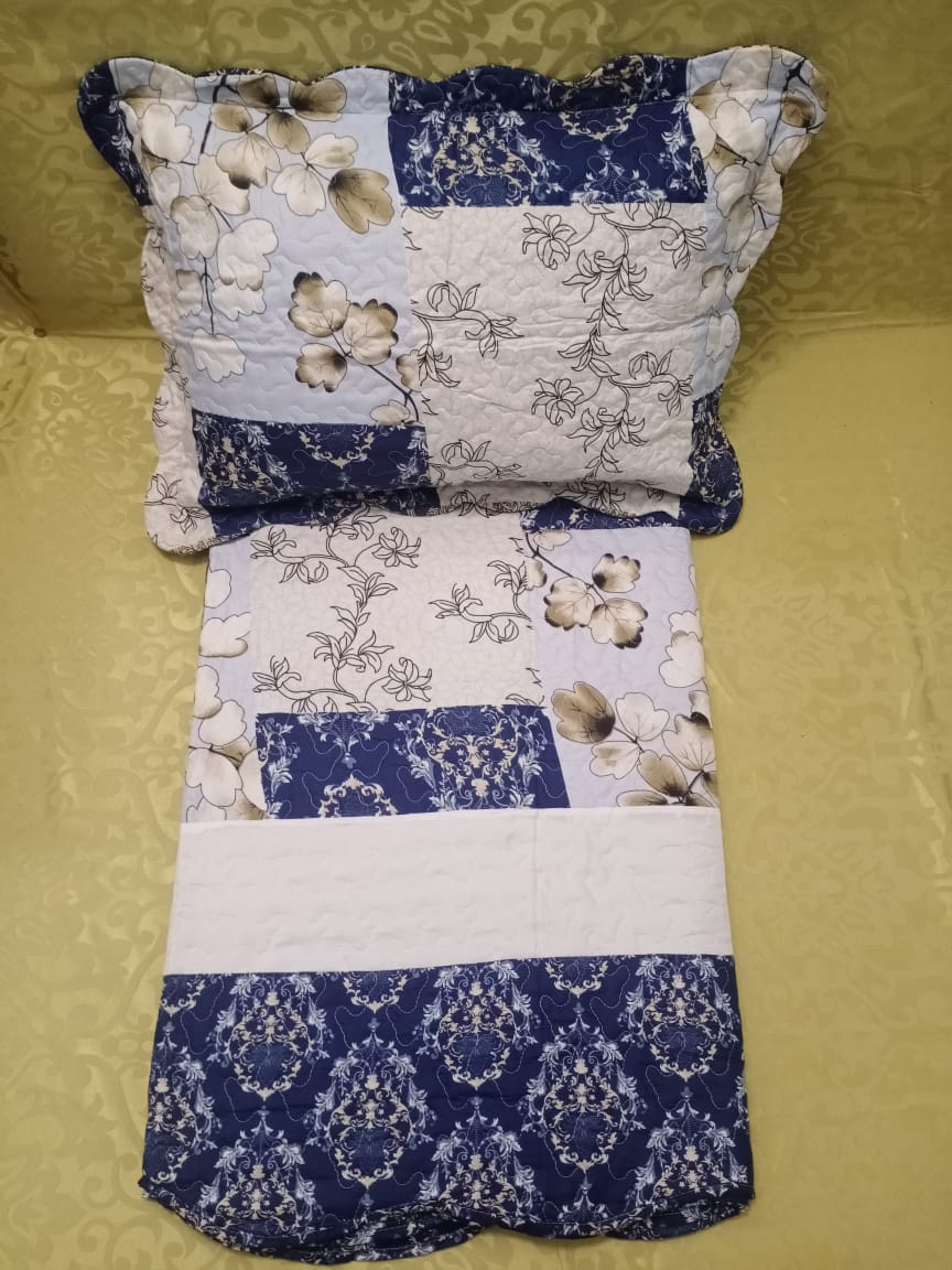 Handloom Printed Quilted Bedcover by Homiekart