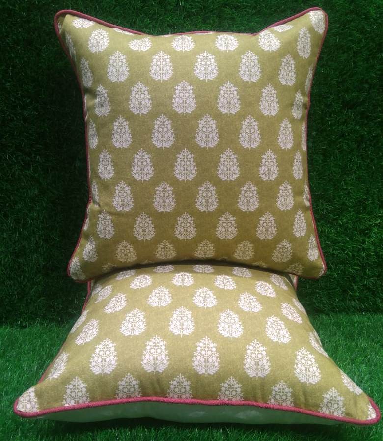 Linen Cotton Printed Cushion Covers by HOMIEKART.