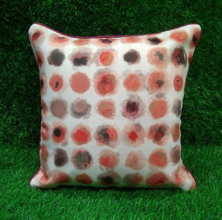 Cotton Polka Printed Cushion Cover Set by HOMIEKART.