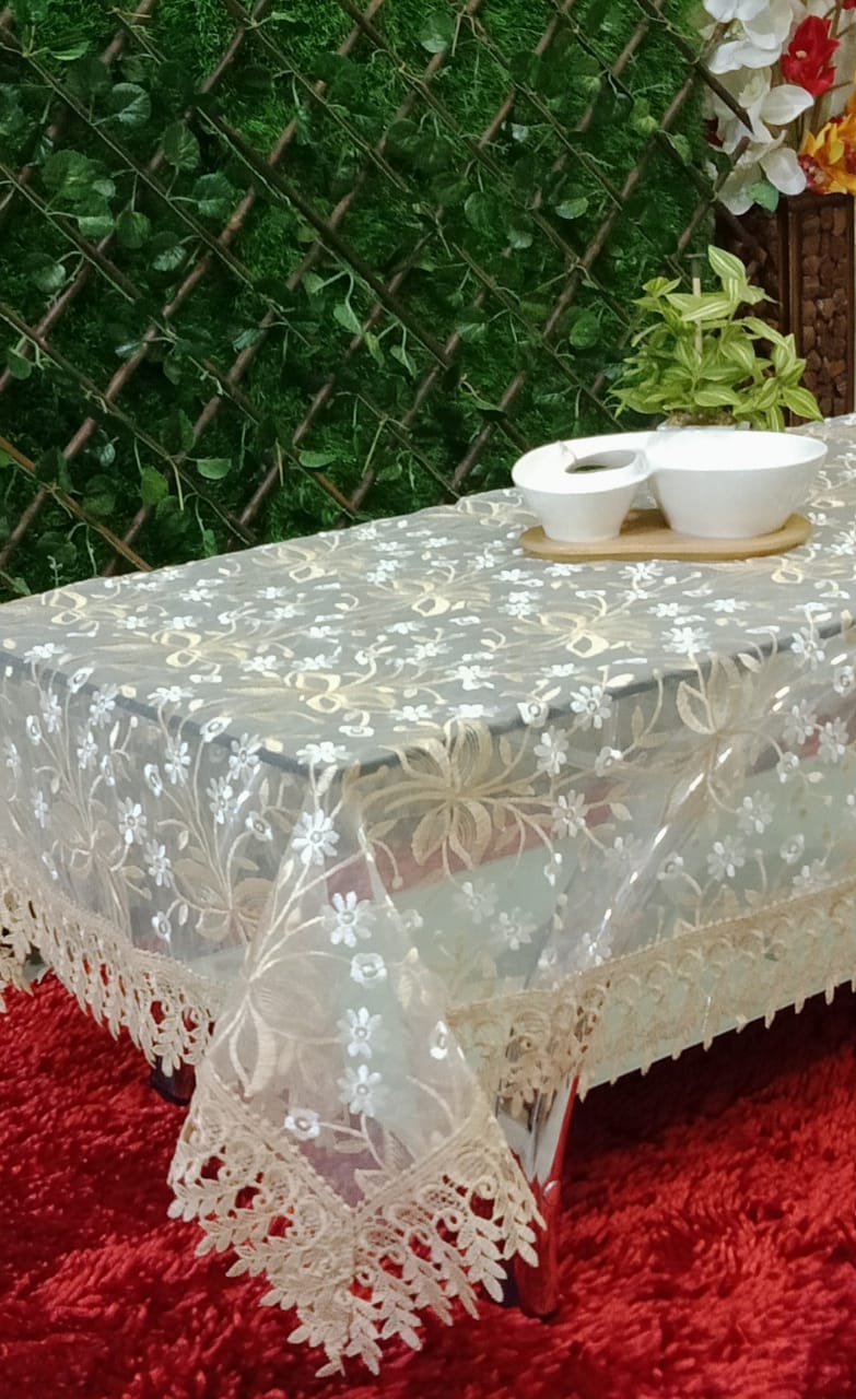 Beautiful Tissue Embroidered Center Table Covers by Homiekart