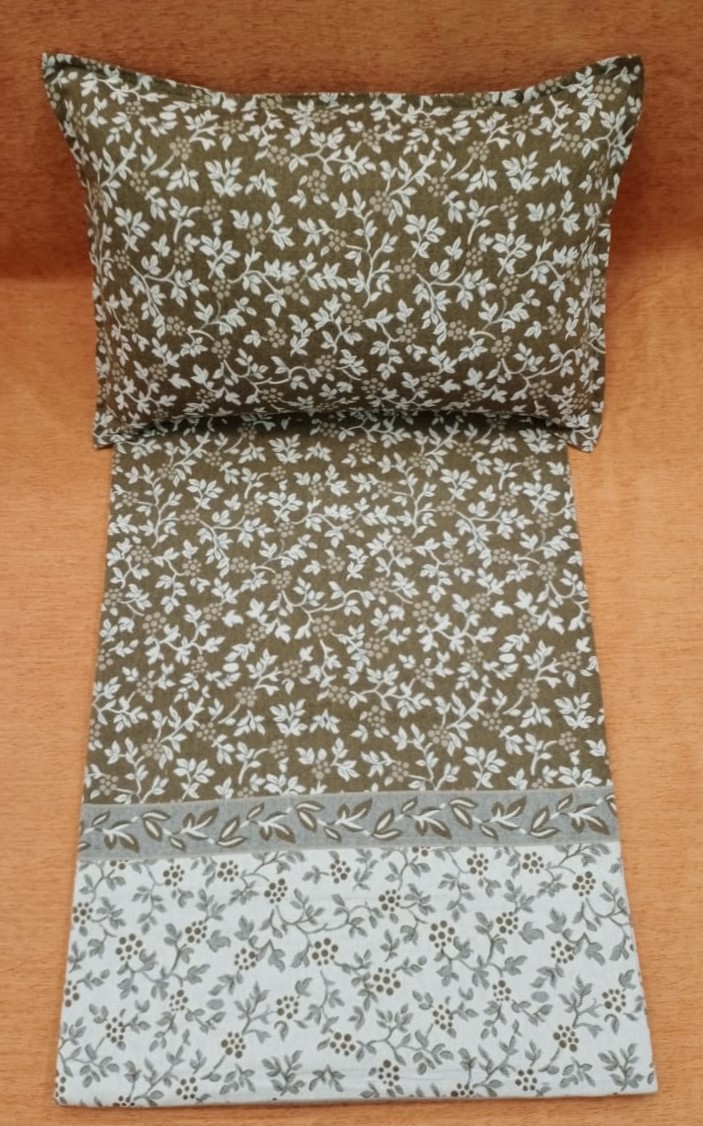 Handloom Finely Flora Woven Double Bedcover BY HOMIEKART