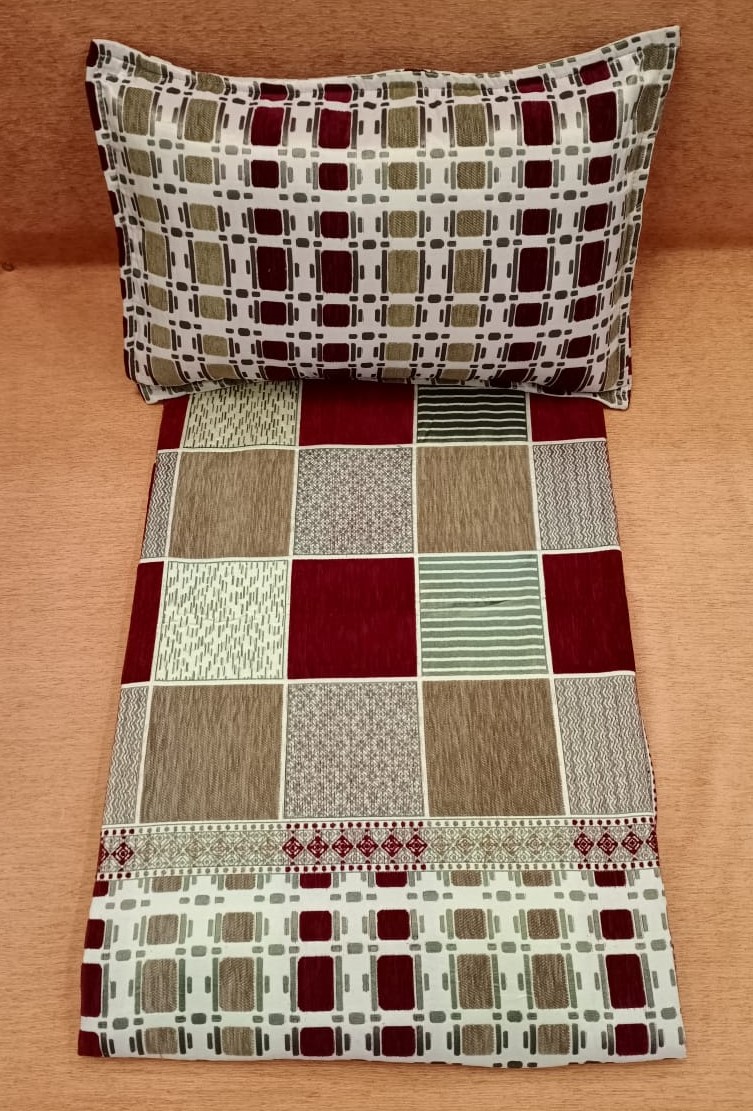 Handloom Checkered Woven Double Bedcover BY HOMIEKART