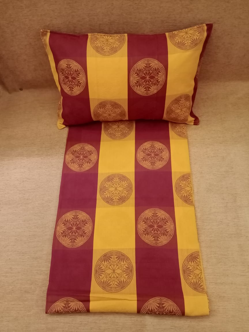 Handloom Cotton Allover Woven Double Bedcover BY HOMIEKART