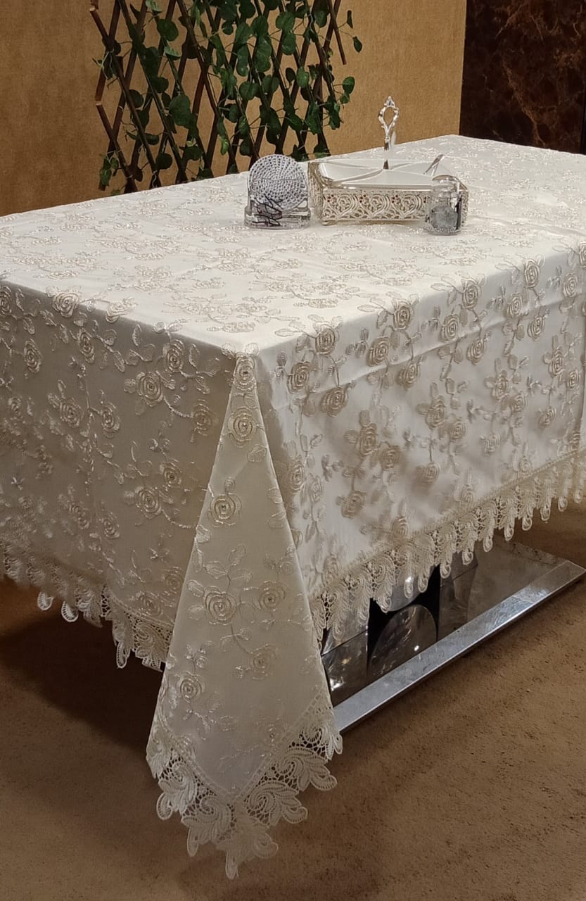Beautiful Tissue Embroidered Table Covers by Homiekart