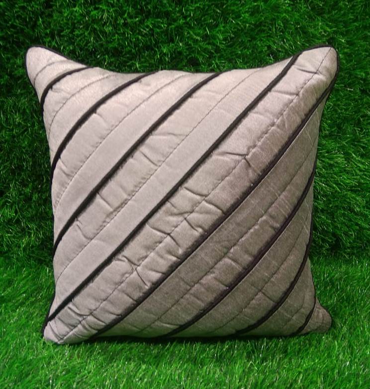 Designer Silk Quilted Cushion Covers by HOMIEKART