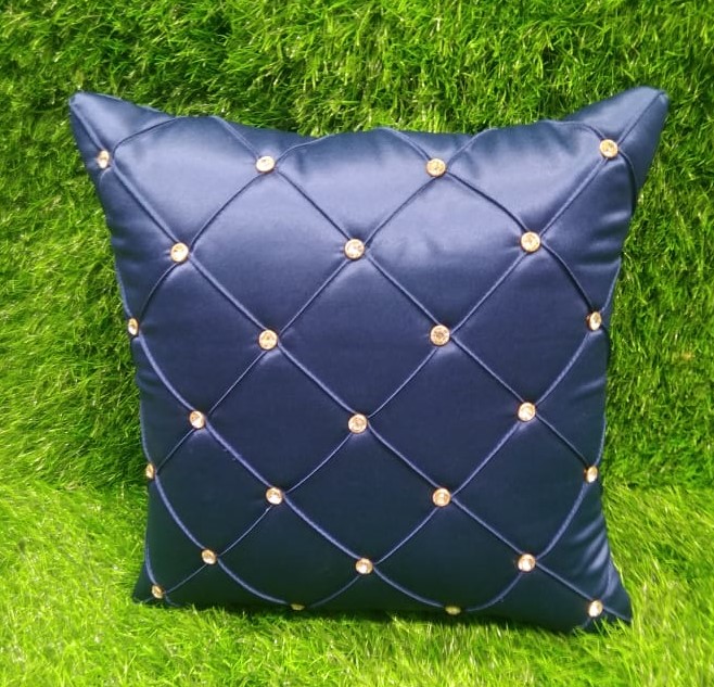 Designer Leatherite Quilted Cushion Covers by HOMIEKART